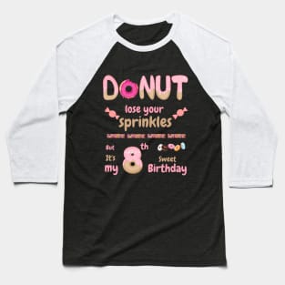 It's My 8th Birthday Baseball T-Shirt